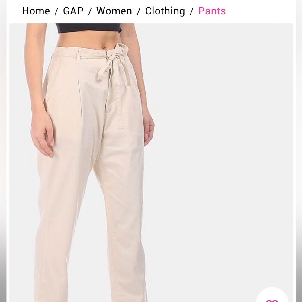 Women’s high-rise “khaki” cotton pants